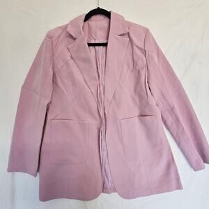Tankaneo Womens Casual Blazer Open Front Office Jacket Size L